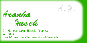 aranka husek business card